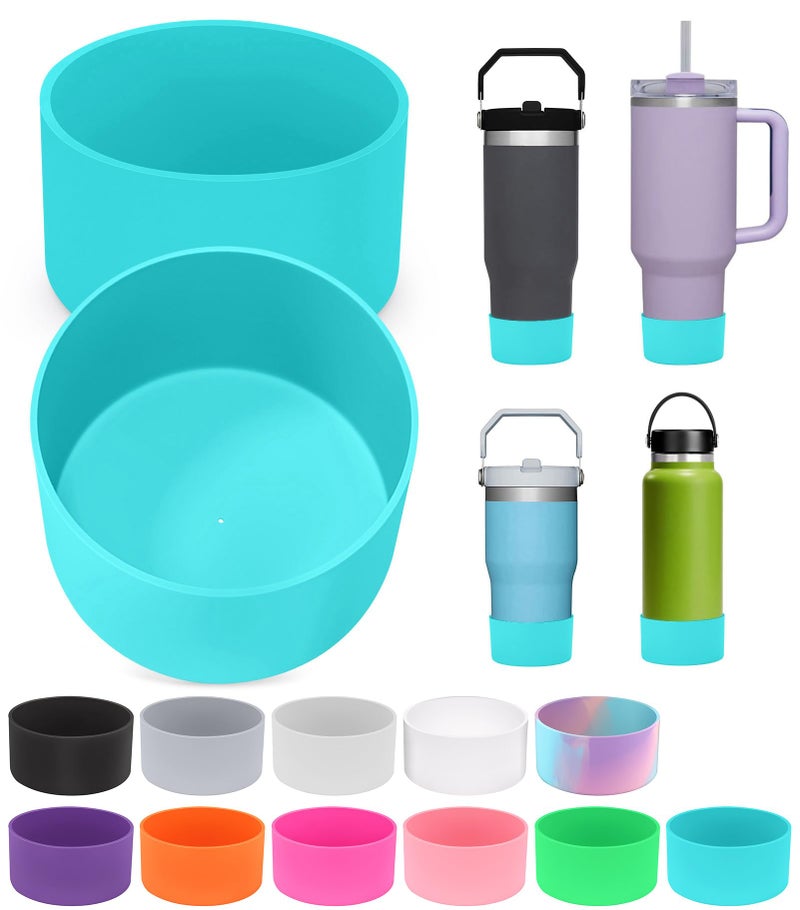 PICcircuit 2PCS for Stanley Boot, Silicone Bottom for Quencher Adventure 40oz 30oz IceFlow 20oz 30oz Bottle&for Hydroflask Tumbler 12-24oz for Stanley Cup Accessories Avoid Scratches&Noise - Image 1
